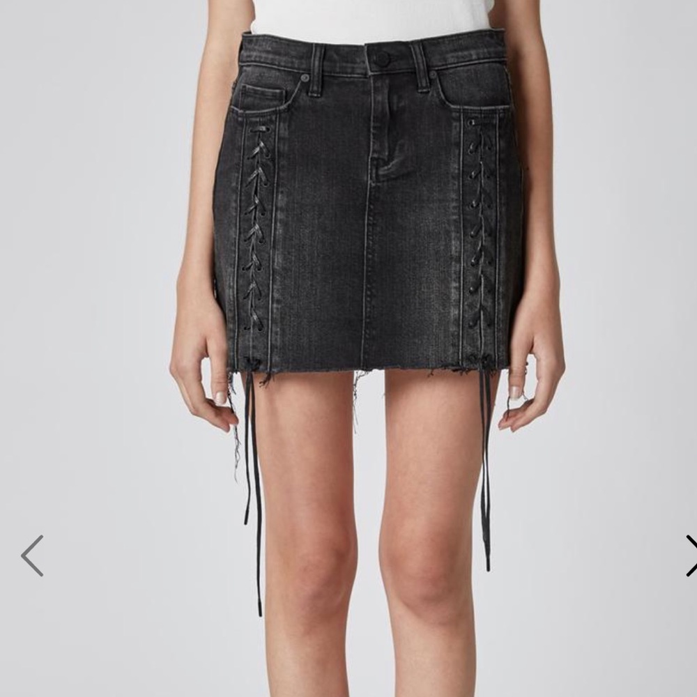Blank NYC Black Denim Mini Skirt
